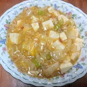 サッとできる❗️ほたて缶と豆腐の中華うま煮【主菜】